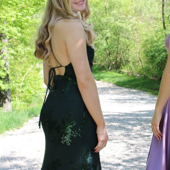 green sparkly prom dress - Picture 3 of 6